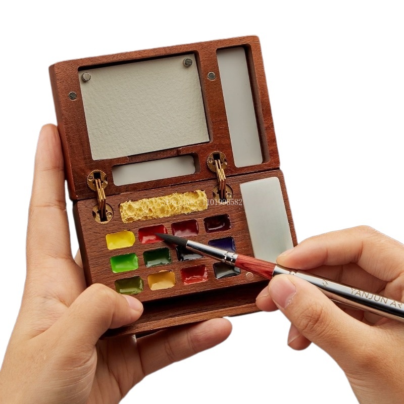 Outdoor Furniture Paint - Travel Painting Box Solid Wood Paint