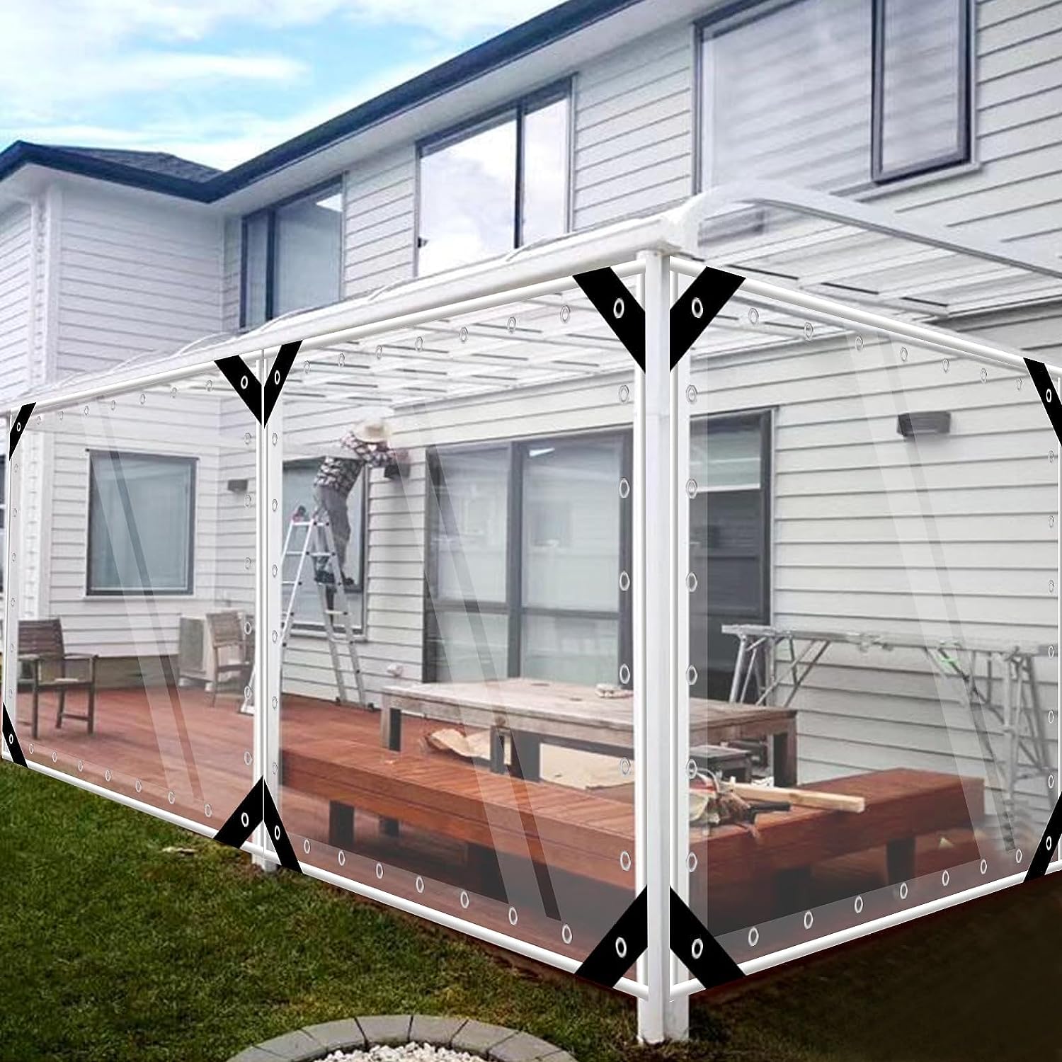 Outdoor Furniture Paint - Tarpaulin Transparent Waterproof PVC Plastic with