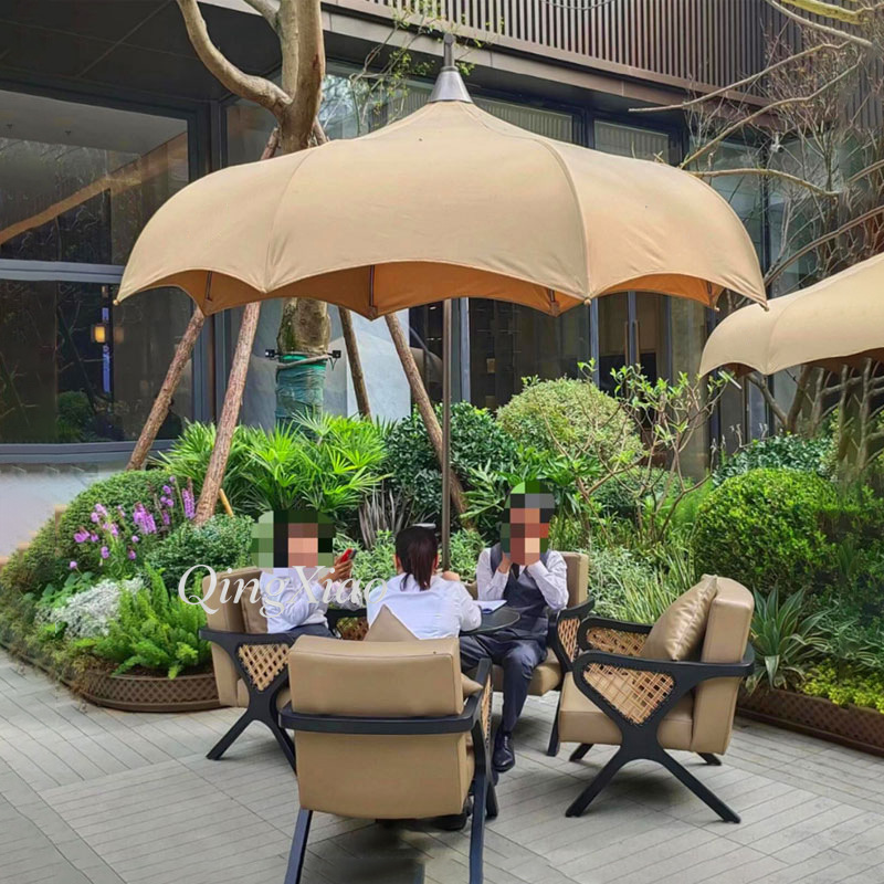 Outdoor Furniture For Cafe - Arched Offset Cantilever Umbrella Waterproof Anti-UV