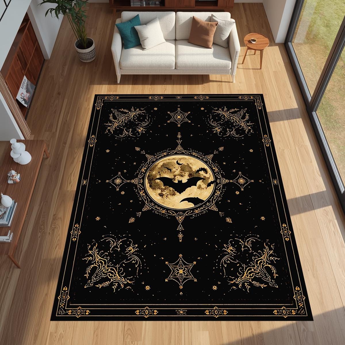 Gothic Golden Raven Full Moon  - Outdoor Furniture For Cafe recension och pris