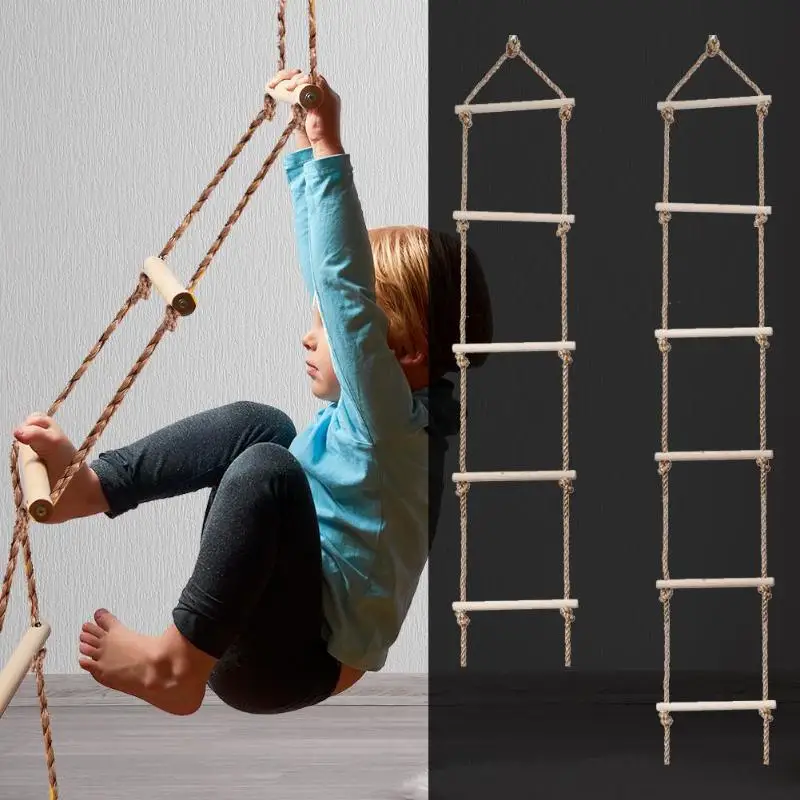 Kids Wooden Ladder Outdoor Act - Garden Swing Chair recension och pris