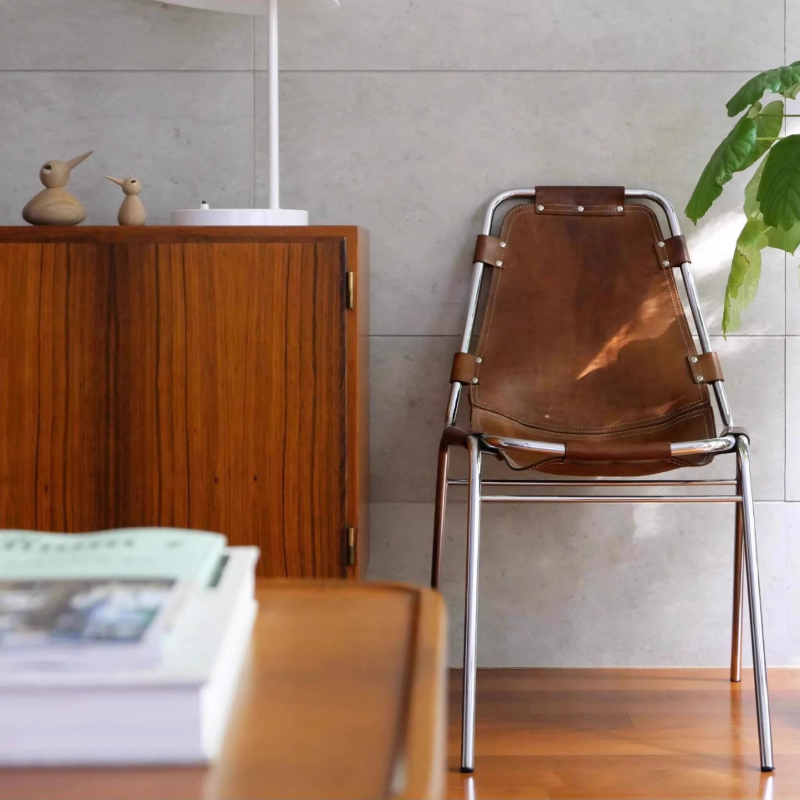 Vintage Leather Dining Chair I - Outdoor Furniture For Cafe recension och pris