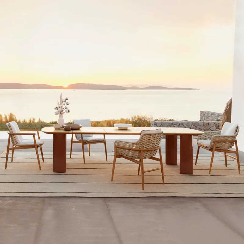 Nordic Rattan Outdoor Dining T - Outdoor Furniture For Cafe recension och pris