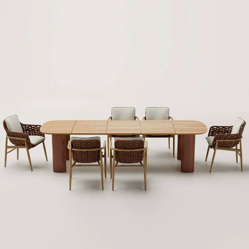 Nordic Rattan Outdoor Dining T - Outdoor Furniture For Cafe recension och pris