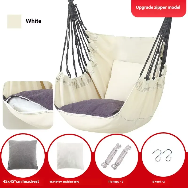 Canvas Hammock Swing Chair wit - Garden Swing Chair recension och pris