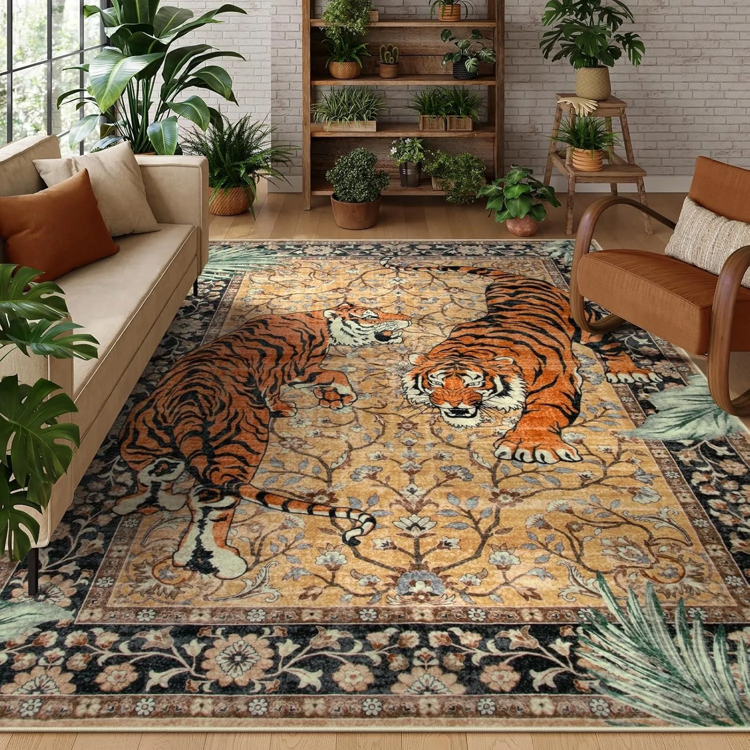 Jungle Tiger Rug for Living Ro - Outdoor Furniture For Cafe recension och pris