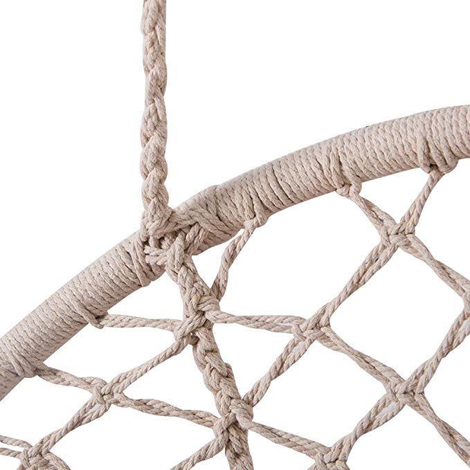 White Hanging Cotton Rope Macr - Garden Swing Chair recension och pris